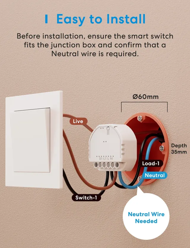 Meross Matter 2/4 Pack commutateur mural Wi-Fi… – vue 2