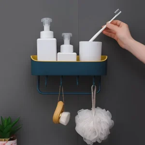 Étagères murales flottantes pour salle de bain, panier suspendu pour douche, porte-shampooing, accessoires de WC, support de stockage d&rsquo;assaisonnement de cuisine