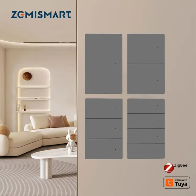 Commutateur intelligent Zigbee US AU Type bouton…