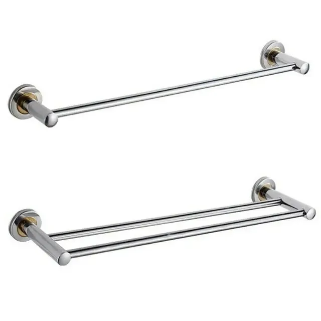Porte serviettes acier inoxydable chromé poli miroir… – vue 5