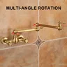 Robinets de cuisine muraux en laiton Antique – vue 4