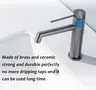 HOBasin-Robinet d'eau chaude et froide en laiton gris – vue 3