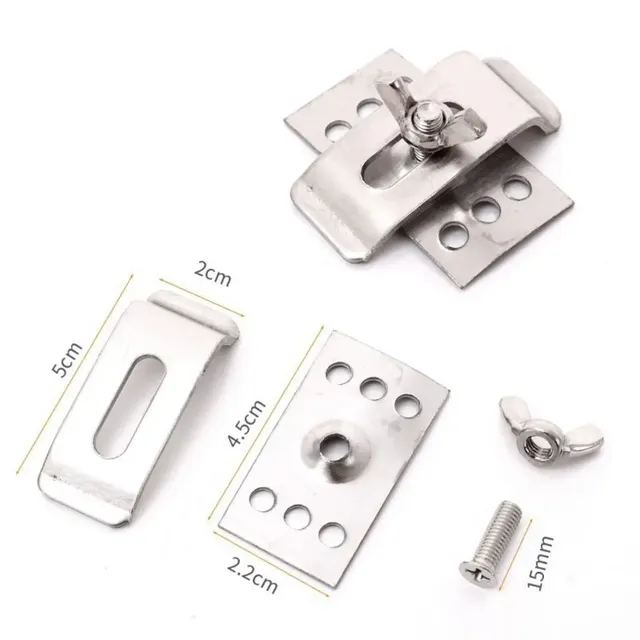 Kit clips évier acier inoxydable argent paquet dix sous… – vue 6
