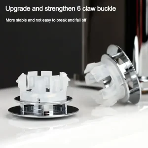 Couvercle de trop-plein d&rsquo;évier en cuivre, anneau de garniture, bouchon de trou de lavabo rond Double couche, bouchon d&rsquo;anneau de trop-plein, bouchon de baignoire, cuisine salle de bains