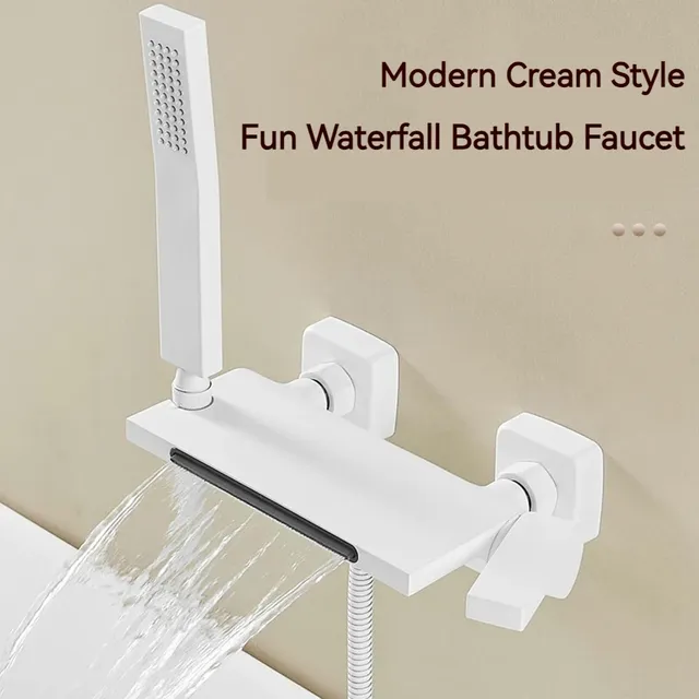 Baignoire à Cascade Blanche et Grise – vue 2