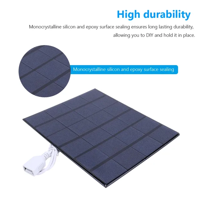 Panneau solaire Portable USB 5W 6V – vue 4