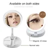 Miroir de maquillage pliant avec lumière LED blanche – vue 4