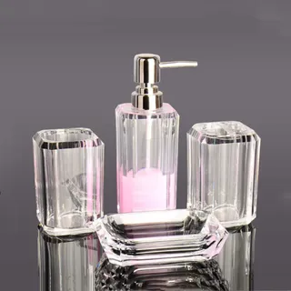Accessoires de rangement de toilette en acrylique transparent