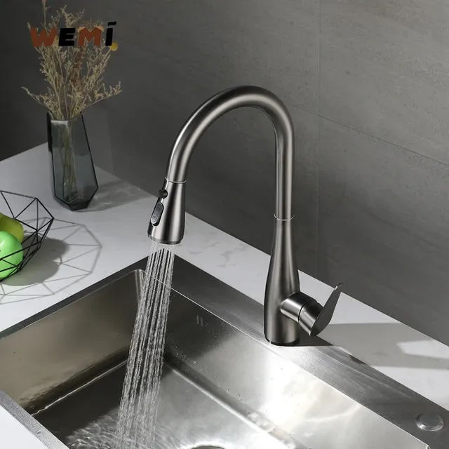 Mitigeur cuisine monotrou bec haut col cygne inoxydable… – vue 2