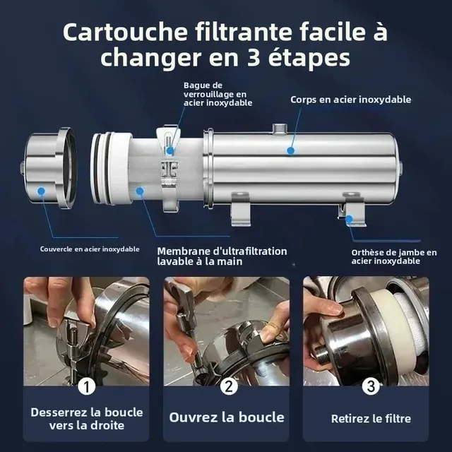 Purificateur d'eau UF 1500L à haut débit pour toute la… – vue 4