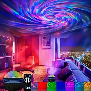 RGB tourbillon Projection télécommande lampe colorée LED galaxie projecteur lumière chambre veilleuse pour enfants salon fête