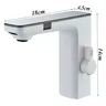 Nouveau robinet de lavabo de salle de bains LCD blanc – vue 6