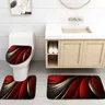 Ensemble de salle de bain rouge abstrait moderne – vue 4