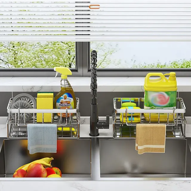 Porte-éponge de cuisine en acier inoxydable – vue 2