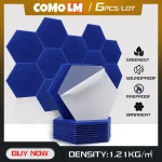 Panneaux muraux insonorisés, 6 pièces, panneau acoustique auto-adhésif hexagonal, décoratif pour la maison, salon, chambre à coucher, Studio de pépinière