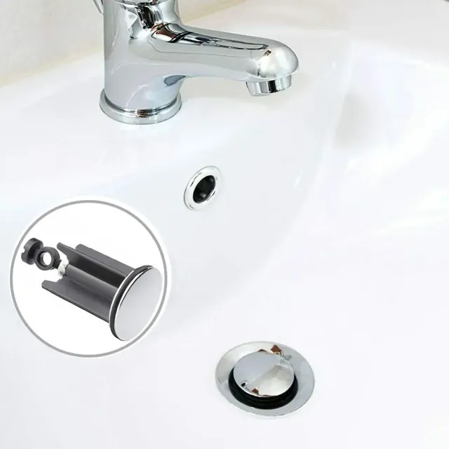 Bouchon vidange lavabo universel cuivre chromé plat… – vue 3