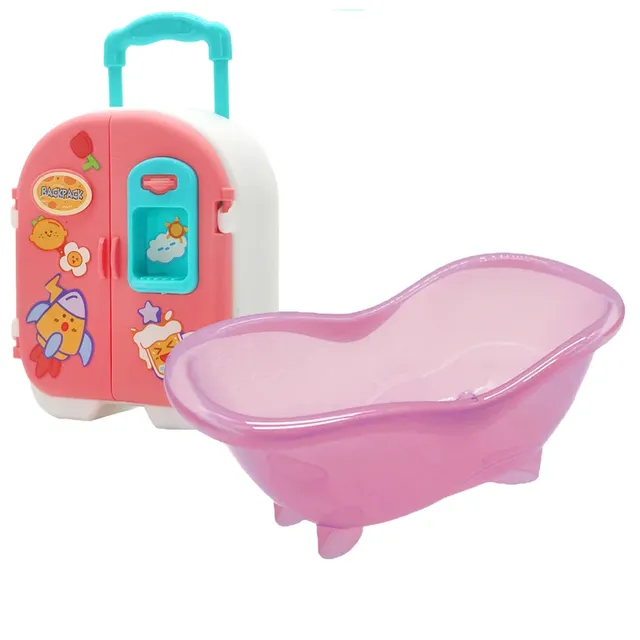 Poupée bébé réaliste silicone bain baignoire rose… – vue 4