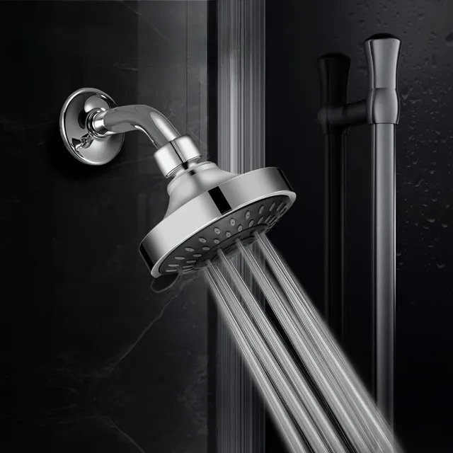 Pommeau douche rond quatre pouces cinq modes ABS noir… – vue 5