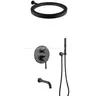Système de douche dissimulé à anneau rond or/noir/gris – vue 4