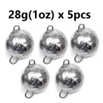 5 pièces/lot plombs de pêche 28g poids de balle d&rsquo;eau profonde avec plombs à boule ronde pivotante accessoires de matériel de pêche