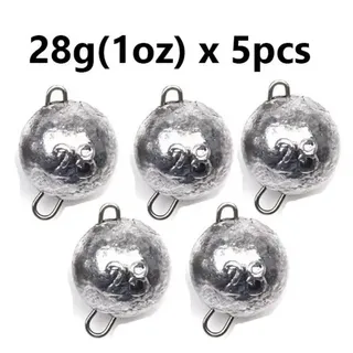 5 pièces/lot plombs de pêche 28g poids de balle d'eau profonde avec…