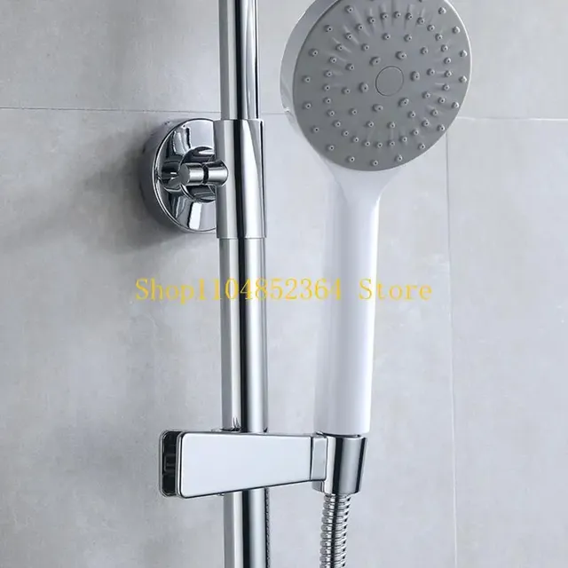 Support douchette coulissant mural chromé miroir… – vue 2