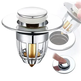 Bonde poussoir clicclac panier filtre amovible laiton cuivre plastique…