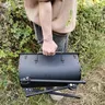 Poêle bois portable camping pliable acier noir cheminée… – vue 5