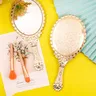 Miroir vintage ovale festonné or rose gravé floral dos… – vue 3
