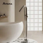 AITNA-Maison de luxe en laiton doré, conception sur pied, poignée unique, eau chaude et froide, 2 fonctions, baignoire simple, centre commercial