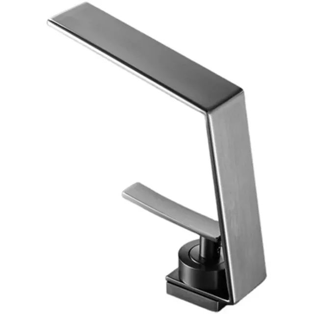 Robinet lavabo monocommande cascade noir mat acier… – vue 4