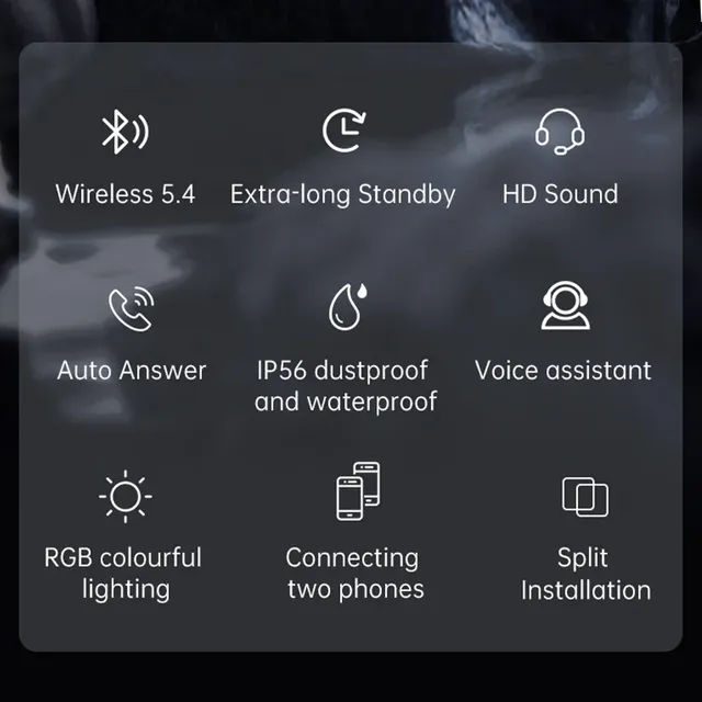 Bluetooth 5.4 casque de Moto sans fil casque mains… – vue 2