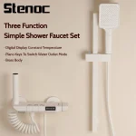 Ensemble de système de douche chaude et froide de luxe, salle de bains, ensemble de robinets de douche pressurisés en laiton LED, baignoire numérique, ensemble complet de robinets de douche