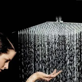 Pommeau douche acier inoxydable ultra mince extra plat chromé pluie…