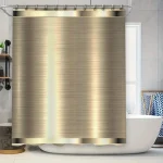 Rideau de douche doré de luxe : une touche d&rsquo;élégance pour votre décor de salle de bain Ce titre AliExpress 128 caractères met en valeur le lux