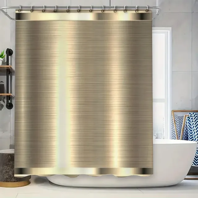 Rideau de douche doré de luxe : une touche d'élégance…