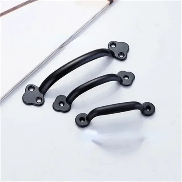 Lot poignées boutons meubles noir mat alliage zinc métal… – vue 4