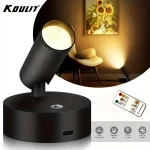 Télécommande intelligente et applique murale LED USB magnétique, lampe de nuit tactile sans fil à intensité variable en 3 modes pour chevet, armoire, couloir, escaliers
