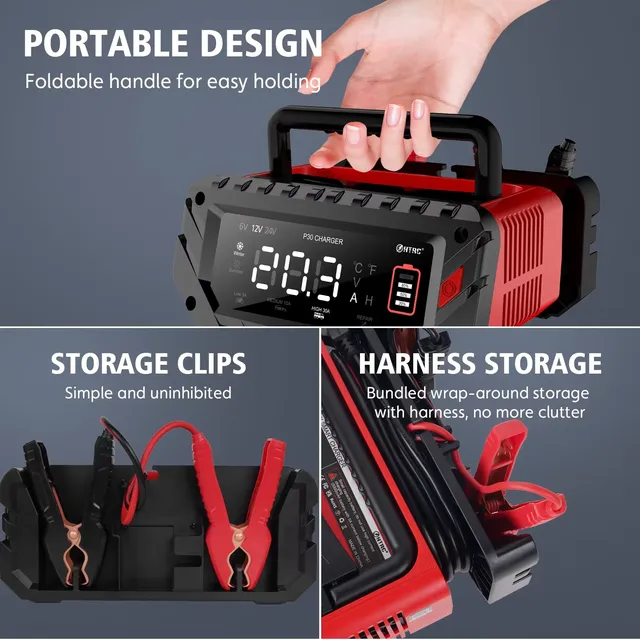 HTRC 30A chargeur de batterie de voiture 6V/12V/24V… – vue 4