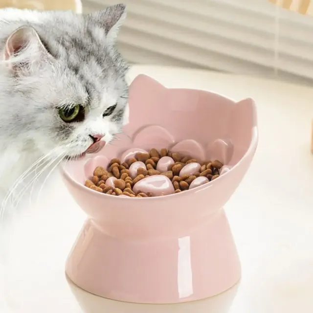 Bol de nourriture lente en céramique pour chat – vue 2