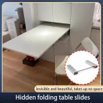 Les Rails coulissants de Table à manger de type tiroir cachés peuvent être tirés, plats et poussés pour relier les accessoires de quincaillerie de Rail de Table élévatrice