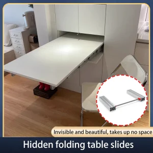 Les Rails coulissants de Table à manger de type tiroir cachés peuvent être tirés, plats et poussés pour relier les accessoires de quincaillerie de Rail de Table élévatrice Les Rails coulissants de Table à manger de type tiroir cachés peuvent être tirés, plats et poussés pour relier les accessoires de quincaillerie de Rail de Table élévatrice