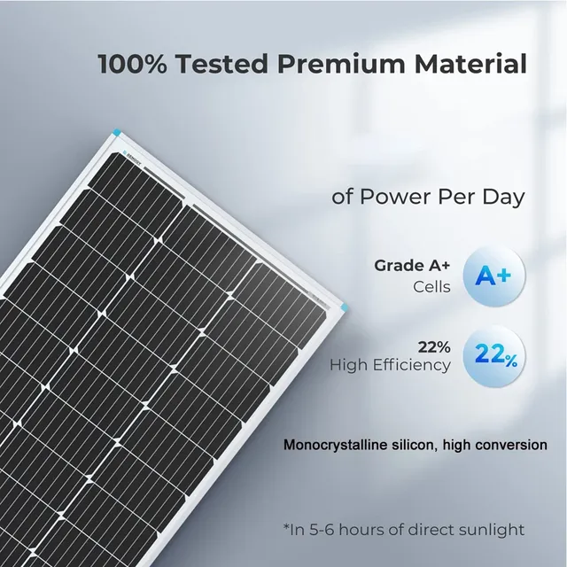 Panneau solaire portable en silicium monocBN – vue 2