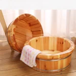Bassin de bain en bois à bords arrondis pour enfants et soins de maternité, baignoire de trempage multi-usage, hygiène Portable pour bébé, lavage du visage et des pieds