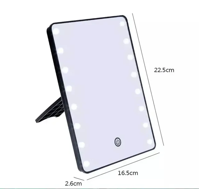Miroir de maquillage à 16 LED avec lumière tactile… – vue 5