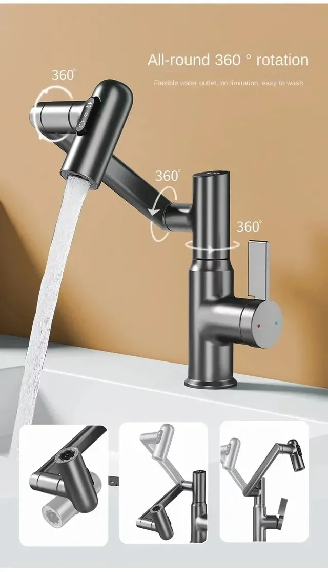 Robinet de lavabo de salle de bains à affichage… – vue 5