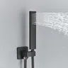 Ensemble de douche à chaud noir avec boîte orange – vue 5