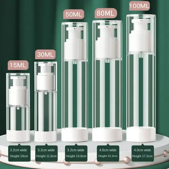 Bouteille à pompe transparente pour crème cosmétique… – vue 5
