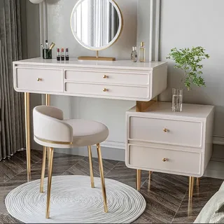 Lumière LED miroir coiffeuse chambre moderne luxe blanc coiffeuse…