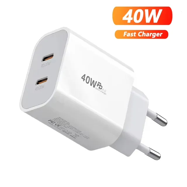40W USB C chargeur Charge rapide QC 3.0 double PD…